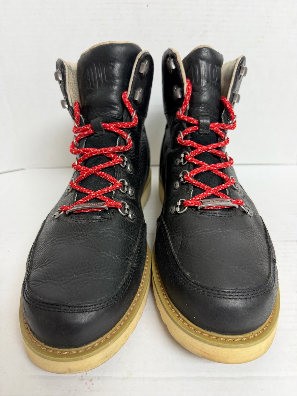 Harley Davidson Men's Salter Black Leather Motorcycle Boots D93647 Size 12 Guc View 5
